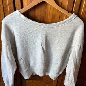 Gray Cropped Sweatshirt